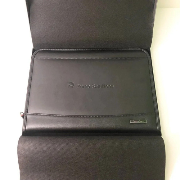 Samsonite Parker Leather  Padfolio Organizer Branded By Prime Solutions - Picture 2 of 16